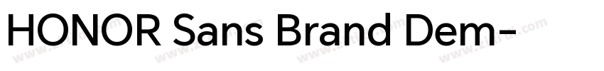 HONOR Sans Brand Dem字体转换